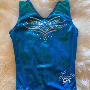♥️SOLD♥️Laurie Hernandez mermaid sparkle leotard AXS